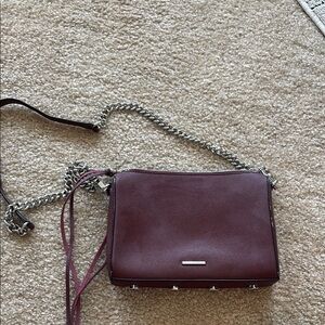 Rebecca Minkoff Plum Crossbody Bag with Silver Accents